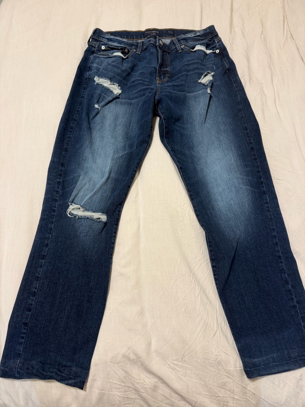Lucky Brand Dark Blue Distressed Skinny Jeans